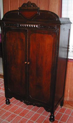 1940s Walnut Armoire Wardrobe $330.00  Reposted July 14, 2025 Must Sell!