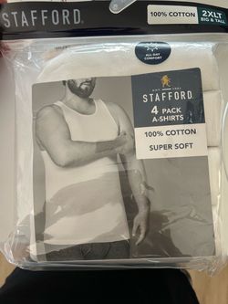 Stafford XXL Tall men’s undershirts new in package