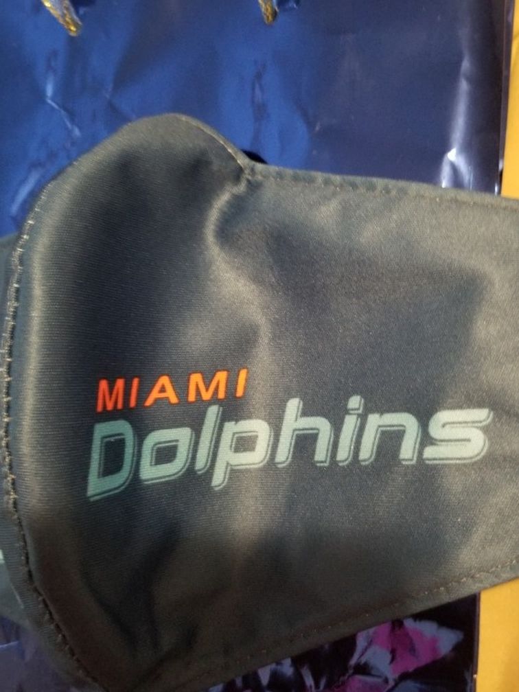 Miami Dolphins Blue Design Face Mask