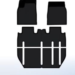 BASENOR 4PCS Tesla Model X Floor Mats 7-Seater All Weather Cargo Liner Mat XPE Car Mats 2022-26