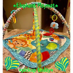 Baby Boy Girl Infant Elephant Zoo Playmat Play Mat (AdStillUpAvail-107thAveVanBuren)