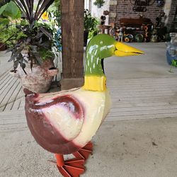 Metal Goose Yard Art. $60 each. Planters, Plants, Pottery, Talavera, Clay Pots.