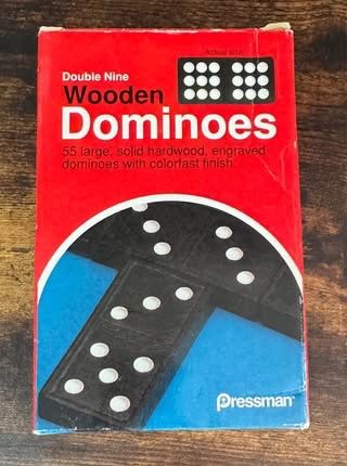 Wooden Dominoes Double Nine Game COMPLETE just $5 xox
