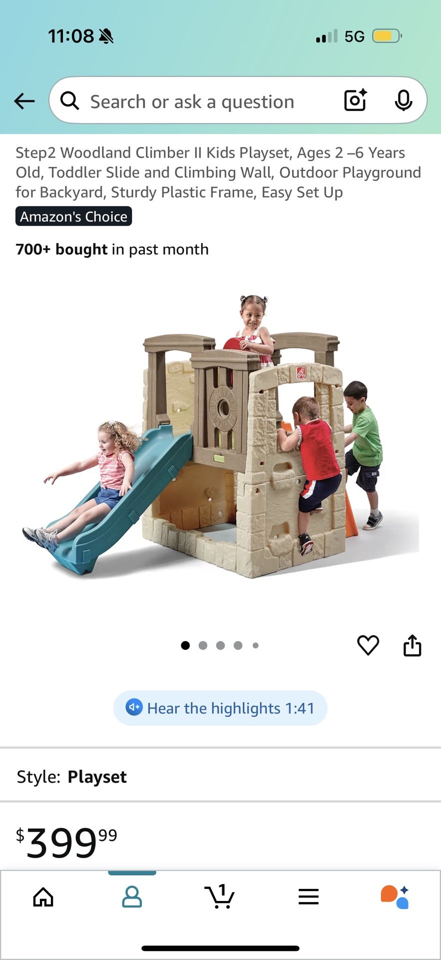 Brand New, Still in Box: Step2 Woodland Climber II Kids Playset