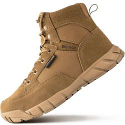 FREE SOLDIER Hiking Work Boots Men's Tactical Boots 6 Inches Waterproof Military Boots Outdoors Desert Boots,  Men, 10.5 Medium 