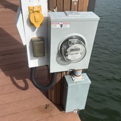 Dock pedestal with a meter