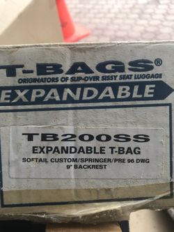 T-Bags Harley Motorcycle bag for sissy bar