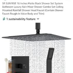sun rise ceiling mount shower system 