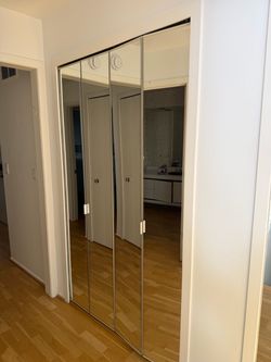 Mirrored closet doors