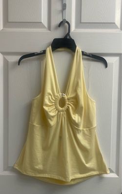 Brand new Ladies light yellow halter top size 2X