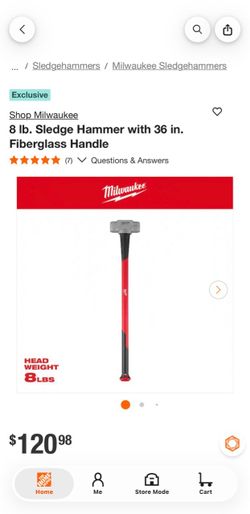 Milwaukee 8lb sledgehammer