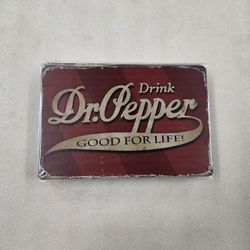 Dr Pepper Soda Faux Vintage Metal Sign 