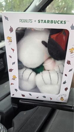 Snoopy Starbucks plushie large