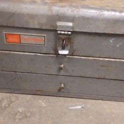 tool box sears craftsman metal vintage tool box 