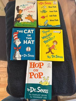 5 hardcover Dr Seuss books