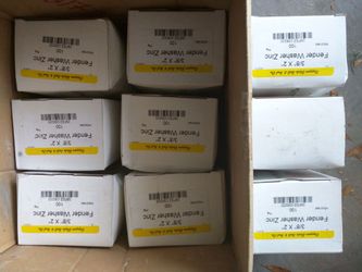 Fender washer zinc. 3/8 x 2". 100 in each box. Brand new.