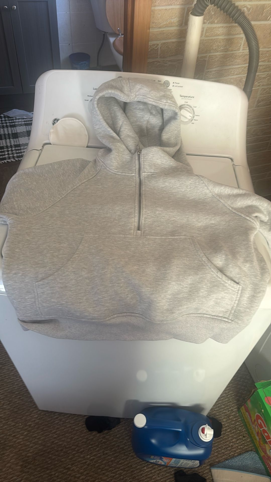 light grey cropt hoodie