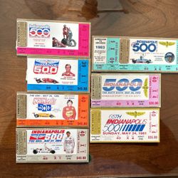 1980s Indianapolis 500 Race Tickets 1981/2-1982/