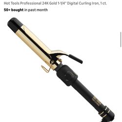 Hot Tools Professional 24K Gold 1-1/4" Digital Curling Iron