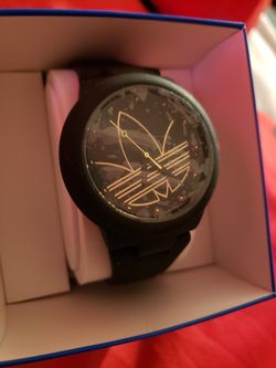 Adidas watch black & gold