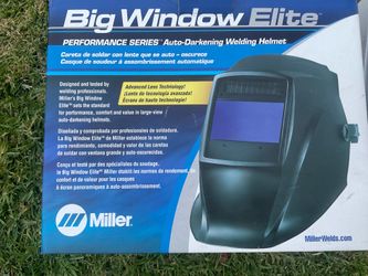 MILLER ELECTRONIC BIG WINDOW ELITE WELDING HELMET- $220