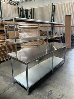 Brand new shipping table stainless steel work station