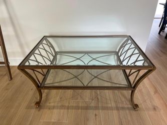 Coffee table metal with glass $200 obo