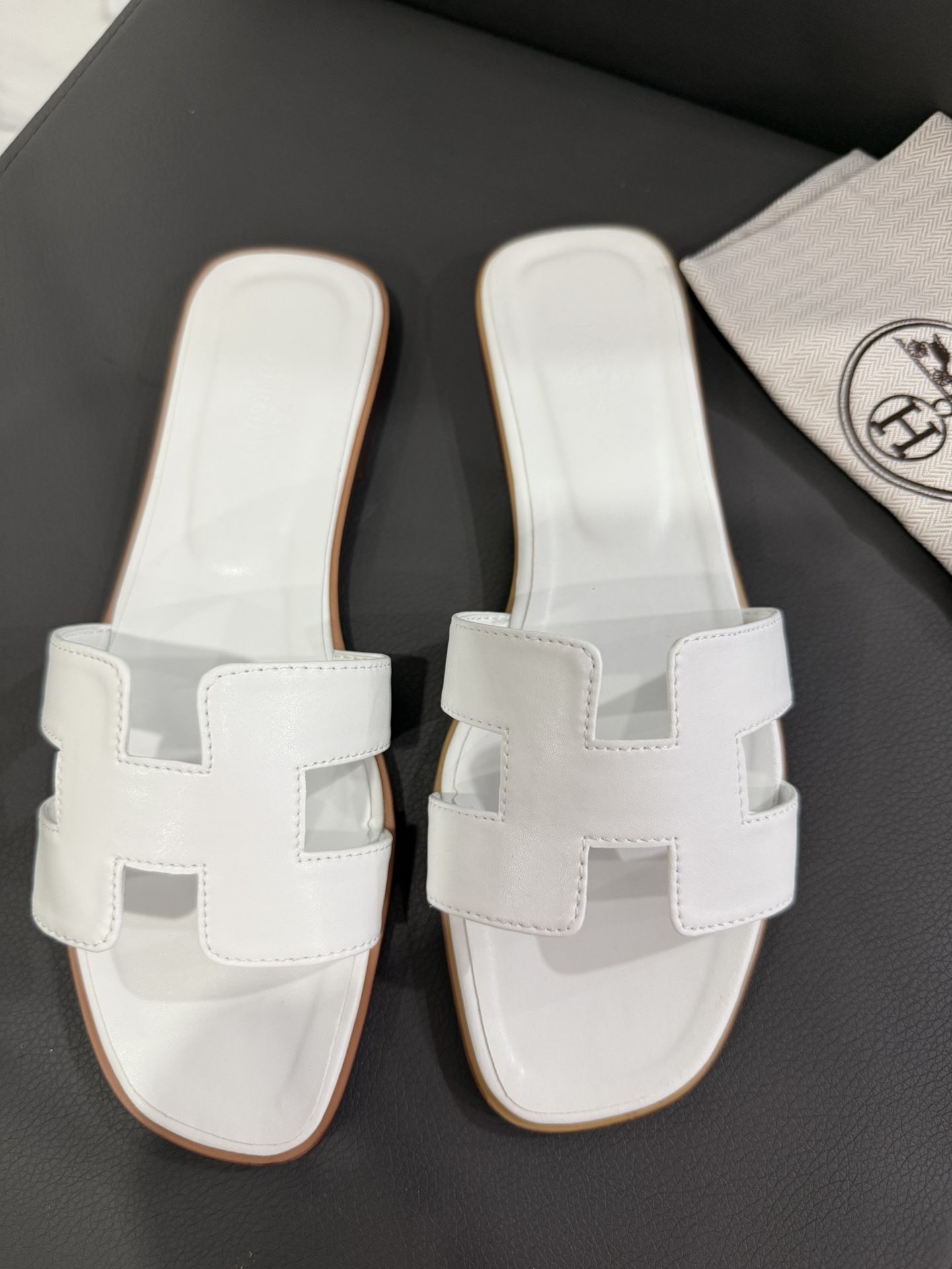 Women White Hermes Size 38 EUR