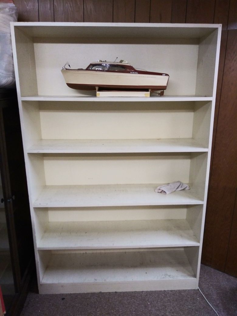 Free Solid wood bookshelf. Could be utility shelf.