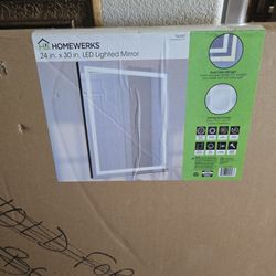 24 In. X 30 In. LED Lighted Mirror- Homewerks
