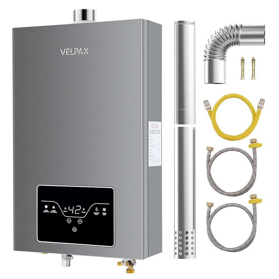 Propane Tankless Water Heater, 4.21GPM 16L Indoor,Instant Hot Propane Gas Water Heater with Fahrenheit Digital Display,Multi-Protection