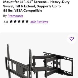 Premium Articulating Full‑Motion TV Wall Mount for 37″–92″ Screens
