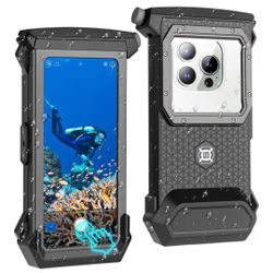 Professional 100FT/30M Underwater Waterproof Diving Snorkeling Phone Case for iPhone 16/15/14/13/12/11 Pro Max/XS/X Samsung Galaxy S24/S23/S22/S21 Scu