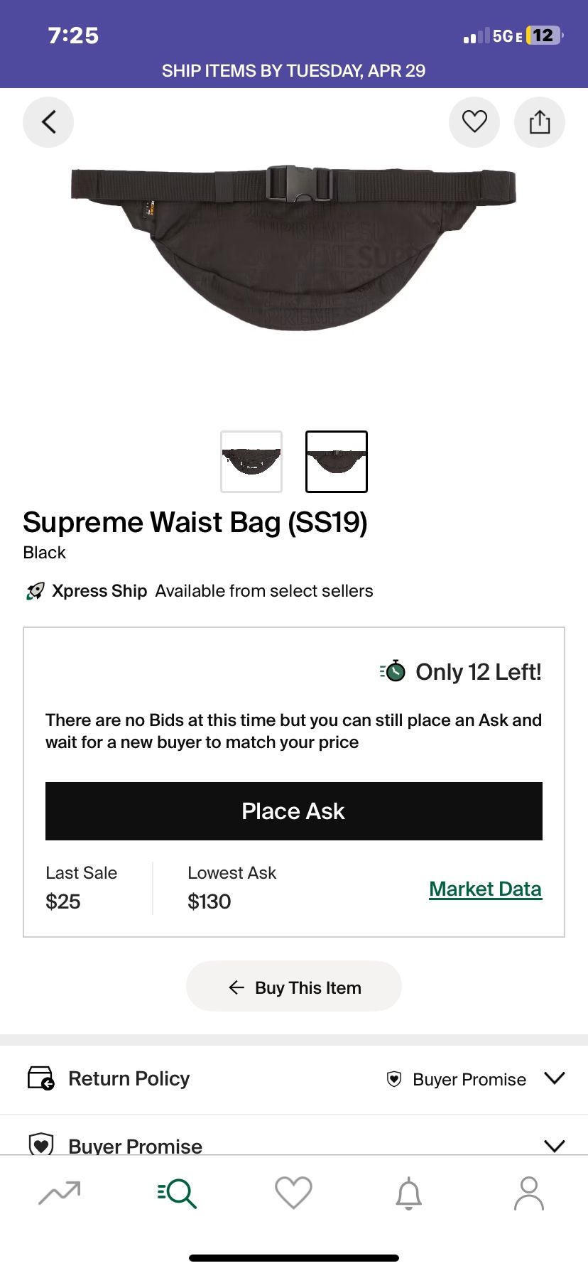 Supreme fanny pack waist bag ss19