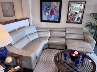 Power Leather Sectional 4-pc