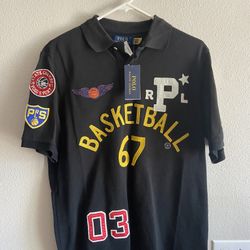 Polo Ralph Lauren Varsity Basketball Patch Mesh Polo Shirt New W/Tags Men’s M