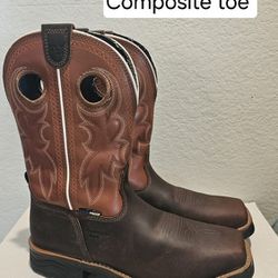 Tony Lama Composite Toe Work Boots Size 8.5 