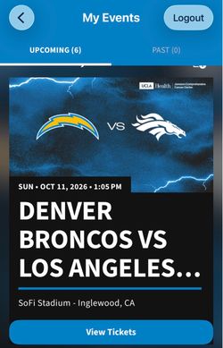 Chargers vs Denver Broncos NFL Tickets