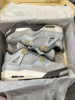 Air Jordan 4 Retro Grey Suede Sneakers