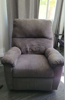 Gray Fabric Recliner Chair