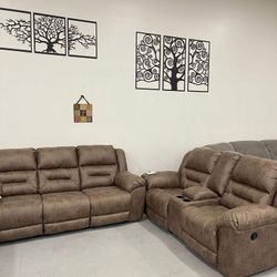 Stoneland Reclining Sofa And Loveseat 🌟furniture 🎶  