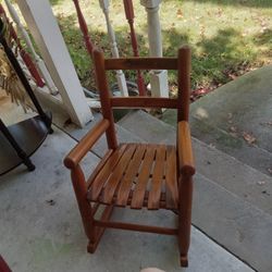 Children's Wood Rocking Chair Like New 