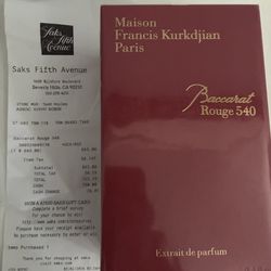 Cologne comes with receipt