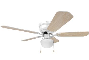 42" 5 Blade Hugger Indoor Ceiling Fan - Light Kit Included