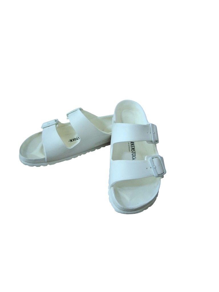 Birkenstock Arizona Evo White Sandals, Size EU 37 US 6W 4M