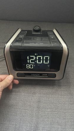 HMDX HX-B320 Sleep Station Plus Projection and Weather Alarm Clock with FM Radio