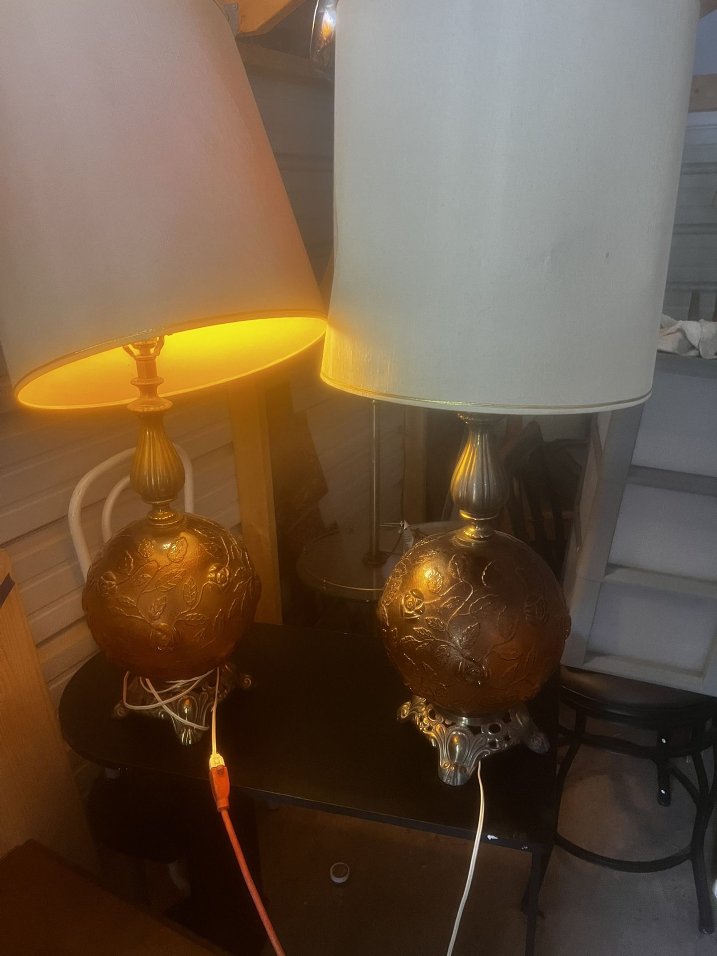 A Pait Of Beutiful Midcentury Lamps That Work As They Shoukd