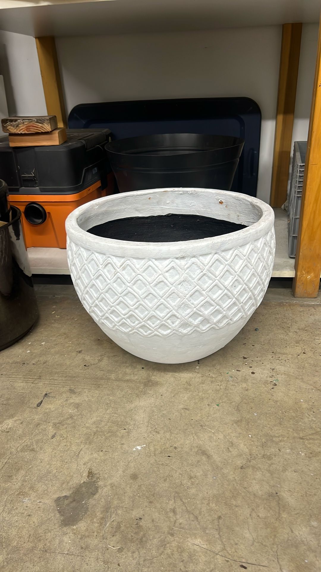 White Ceramic Pot $25