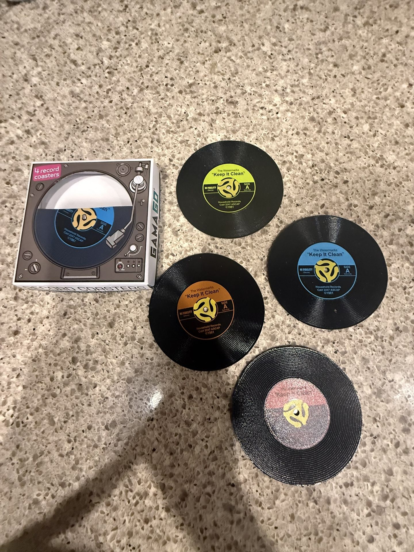 GAMA GO 4 Record Coasters