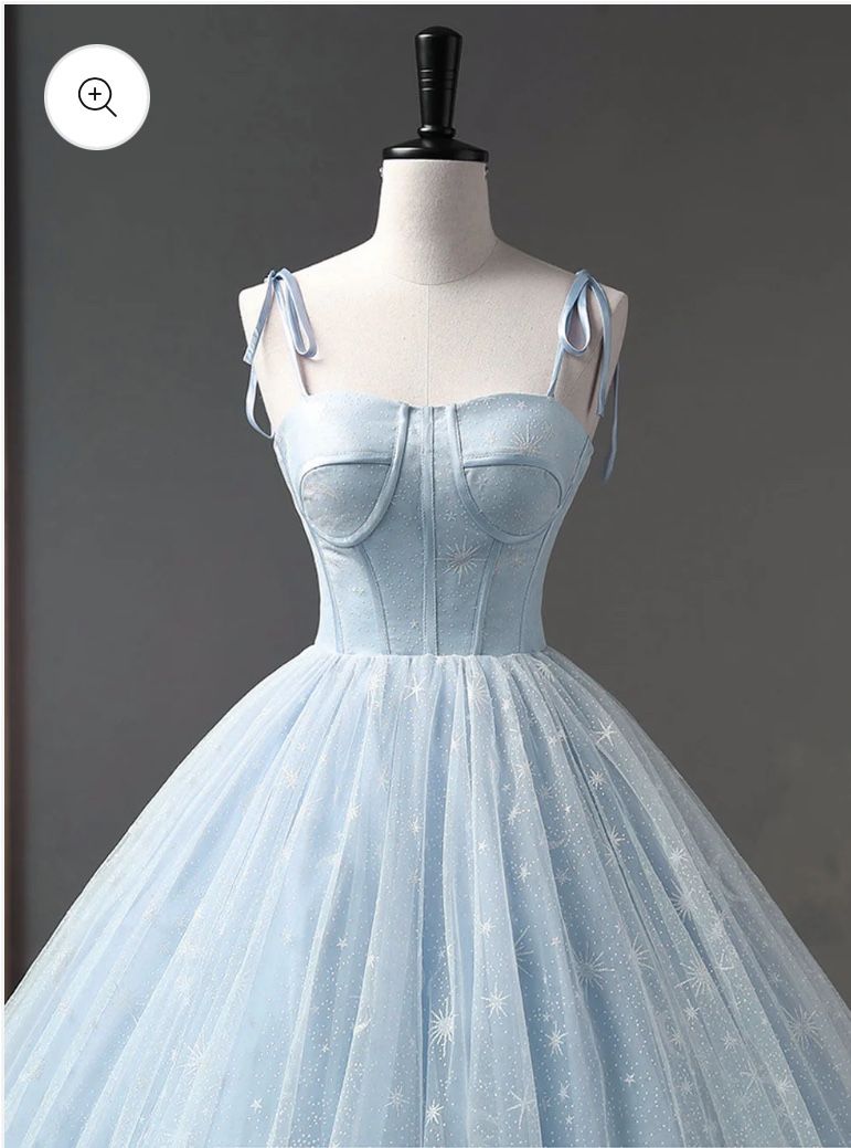 Beautiful Soft Blue Prom Dress
